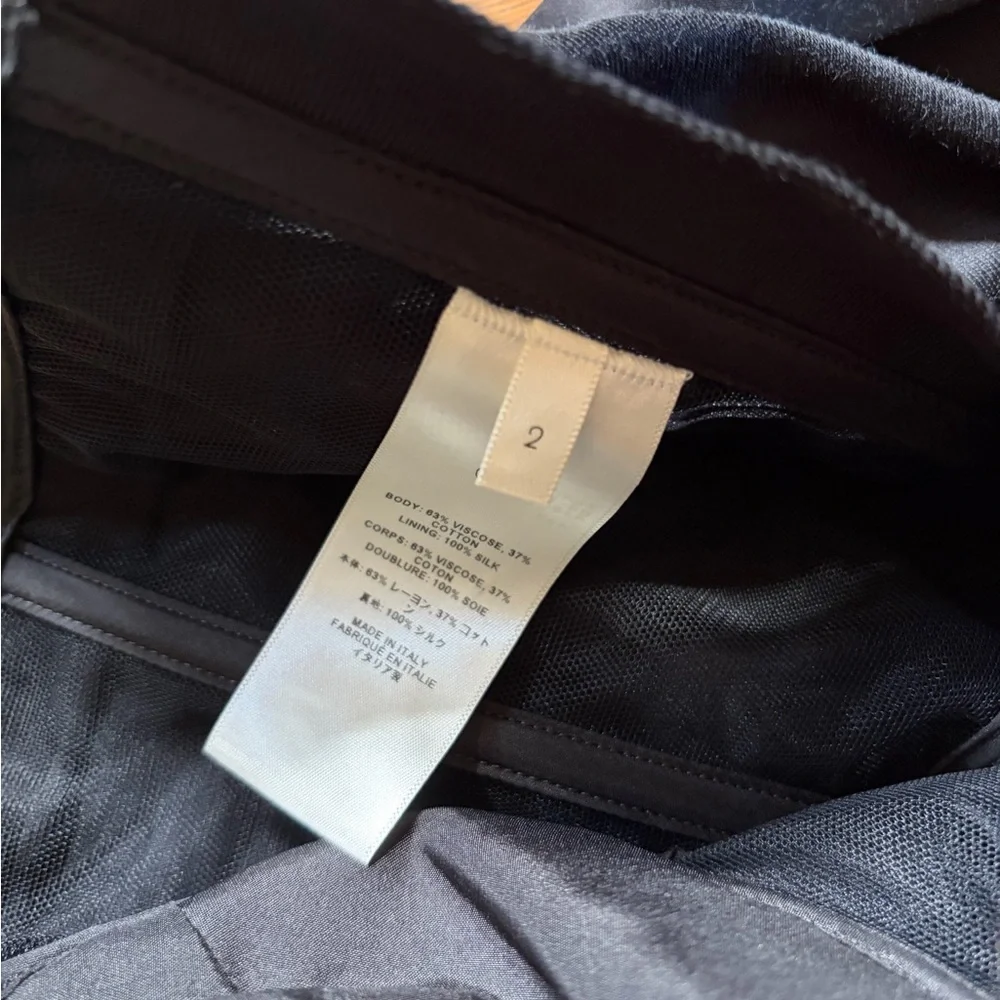 The Row Black Nana Strapless Draped Satin Top size 2 - Picture 7 of 7